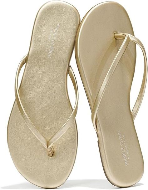 Project Cloud Vegan Leather Womens Sandals & Flip flops for Women - Non-Slip Sandals Women Summer Slippers Beach Essentials Slides for Women Footwear - Thong Flats for Women (Foundations), Gold, 5.5 : Amazon.ca: Clothing, Shoes & Accessories Flip Flops For Women, Slides For Women, Women Footwear, Flats For Women, Summer Slippers, Leather Sandals Women, Beach Essentials, Sandals Women, Sandals Flip Flops