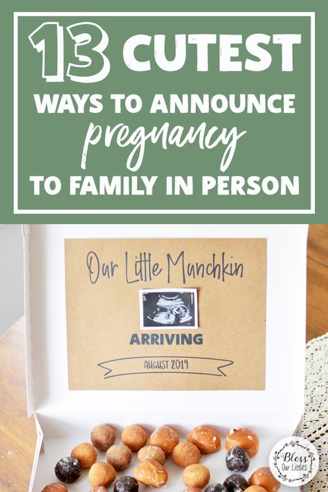 After finding out you are expecting, the first thing you will want to do is tell your friends and family! We have compiled several different announcement ideas, with everything from funny games, DIY projects, to special keepsakes and different ways to share the news at a family dinner. #PregnancyAnnouncement #WeAreExpecting #FirstPregnancy #PregnancyIdeas #PregnancyTips Tell Your Mom Youre Pregnant Ideas, Telling Niece And Nephew Your Pregnant, Baby Accouncement Ideas Families, How To Tell Work Your Pregnant, Ways To Tell Coworkers Your Pregnant, How To Tell My Friends Im Pregnant, Tell Mom Your Pregnant Ideas, Telling Parents Your Pregnant Ideas, Baby Annoucment Idea To Family