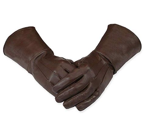 MEN'S MEDIEVAL RENAISSANCE COSTUME COSPLAY SWORDSMAN UNLINED LEATHER GLOVES GAUNTLETS LONG CUFF TIE PILOT GLOVES: Amazon.co.uk: Clothing Parkour Gloves, Rapier Fencing, Leather Gauntlets, Wrist Gloves, Leather Gauntlet, Jet Pack, Gauntlet Gloves, Brown Leather Gloves, Gloves Long