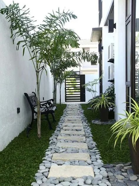 Pocket Garden, Side Yard Landscaping, Stone Path, Side Garden, Home Garden Design, Outdoor Gardens Design, Backyard Garden Design, Garden Pathway, Side Yard