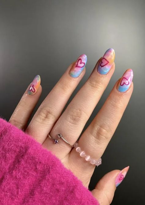 Lover Nail Ideas Taylor Swift, Taylor Swift Inspired Acrylic Nails, Taylor Lover Nails, Lover Inspired Nails Taylor Swift, Lover Era Nail Ideas, Lover Themed Nails, Nail Designs Taylor Swift, Taylor Swift Nail Ideas Lover, Taylor Swift Lover Era Nails