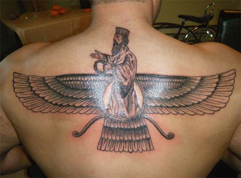 Iran Politics Club: Faravahar History  Art Gallery 3: Modern Faravahars – Ahreeman X Faravahar Tattoo, Egyptian Goddess Tattoo, Persian Tattoo, Dragon Sleeve, Persian Language, Clown Tattoo, Dragon Sleeve Tattoos, Snake Tattoo Design, Goddess Tattoo