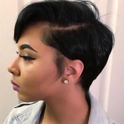 Hairstyles+For+African+American+Women Updo Casual, Short Hair Styles African American, Black Women Short Hairstyles, Short Black Hair, American Hairstyles, Short Thin Hair, Short Black Hairstyles, Short Hairstyle, Pixie Bob