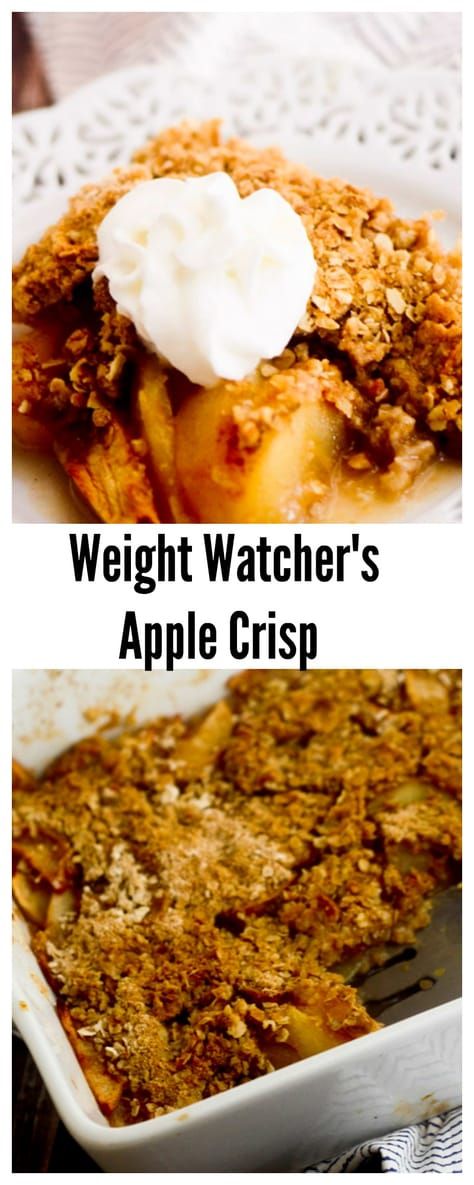 Weight Watchers Apple Recipes, Weight Watchers Apple Crisp, Weight Watcher Desserts, Plats Weight Watchers, Apple Crisp Recipe, Weight Watchers Snacks, Weight Watchers Recipes Desserts, Ww Points, Weight Watcher Dinners