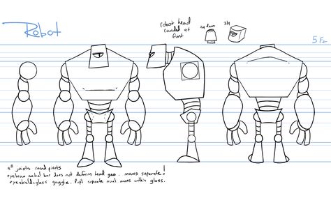 Block Head Robot Blueprint, Turnaround Reference, Block Drawing, Robot Png, Drawing Characters, Character Turnaround, Robot Cartoon, Block Head, Robot Illustration