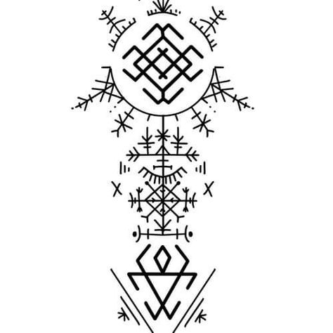 Traditional Tattoo Symbols, Polish Symbols, Slavic Symbols, Croatian Tattoo, Viking Compass Tattoo, Symbole Tattoo, Patterns Tattoo, Slavic Tattoo, Clothing Symbols