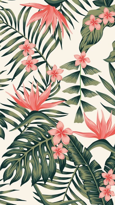 Tropical Phone Wallpaper, Phone Wallpaper Art, Tropical Art Print, Wallpaper Texture, Cute Patterns, Patterns Wallpaper, Desain Signage, Pretty Phone Wallpaper, Wallpaper Cute