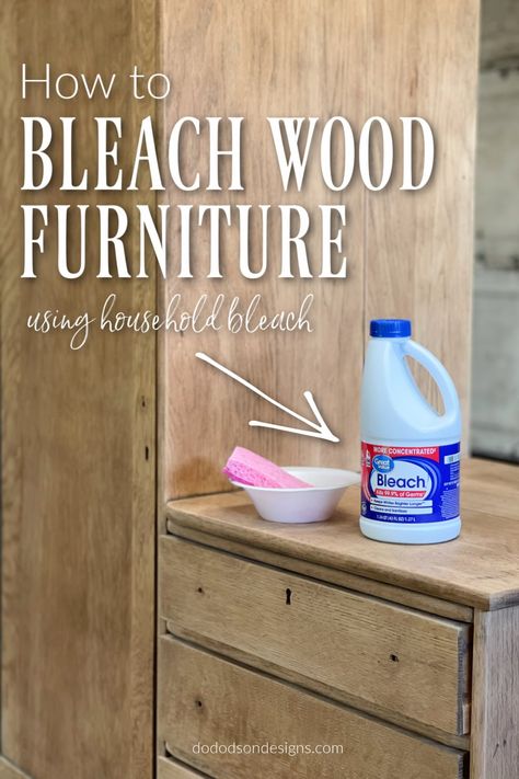 The Cheapest Way To Bleach Wood Furniture Bleach Wood Furniture, Bleach Wood, Raw Wood Furniture, Stripping Furniture, Bleached Wood, Diy Furniture Renovation, Furniture Rehab, Free Woodworking Plans, Wood Furniture Diy