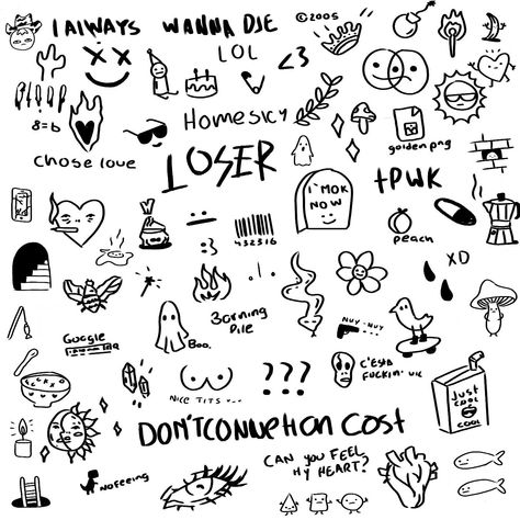 Handpoke Tattoo Ideas Men, Small Tattoo Ideas Doodles, Tattoo Designs Stick And Poke, Unique Tattoos For Men Creative Small, Fmab Tattoo Small, Very Simple Doodles, Patchwork Tattoo Ideas Easy, Gorillaz Tattoo Small, Grunge Tattoos For Guys