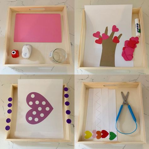 Montessori Shelf Activities, Montessori Art Space, Montessori Art Shelf, Montessori Shelf Work, Montessori Shelf, Art Shelf, Morning Basket, Montessori Activity, Life Activities