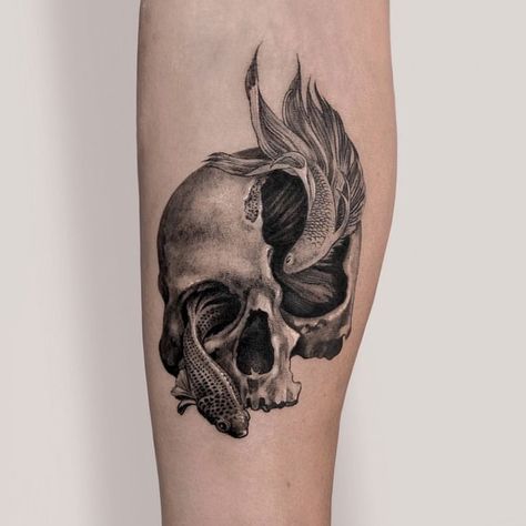 Illustrative Realism Tattoo, Mini Realistic Tattoo, Black And Grey Tattoo Ideas, Photorealism Tattoo, Surrealistic Tattoo, Surrealism Tattoo, Satanic Tattoos, Art Inspired Tattoos, Surreal Tattoo