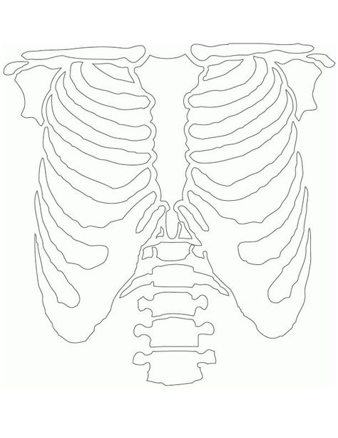 Rib Cage Drawing, Cage Drawing, Diy Halloween Skeleton, Halloween Coordinate, Halloween Skeleton Costume, Diy Skeleton, Bleaching Clothes, Punk Fashion Diy, Tracing Art