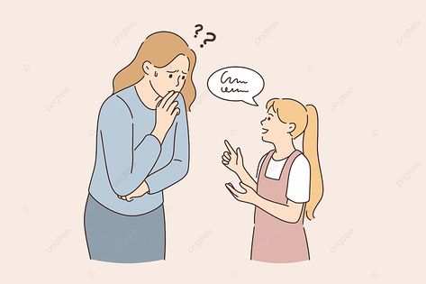 Friendship Png, Communication Illustration, Parenting Daughters, Children Praying, Communication Problems, Small Girl, Friend Cartoon, Family Problems, Wife And Kids