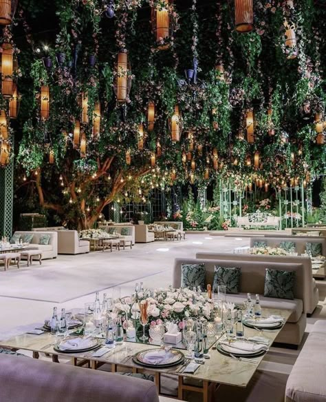 Forest Theme Wedding Reception, Dubai Wedding Venues, Beautiful Wedding Decor, Wedding Dubai, Enchanted Garden Wedding, Ceremony Photography, Dream Wedding Reception, Forest Theme Wedding, Enchanted Forest Wedding