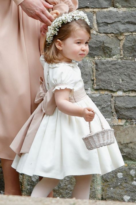 Get Excited — Princess Charlotte Is Expected to Be in Prince Harry’s Wedding! Pippa Middleton Wedding, Kids Hairstyles For Wedding, Flower Girl Outfits, James Matthews, Toddler Flower Girls, Pippa Middleton, Bridesmaid Flowers, Princess Charlotte, Kids Dress