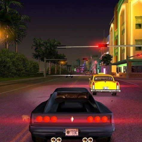 another photo of vice city and i love the way it looks and the japan feel Hellboy Tattoo, Canis Major, City Posters Design, City Games, Vice City, New Retro Wave, Old Games, San Andreas, Grand Theft Auto