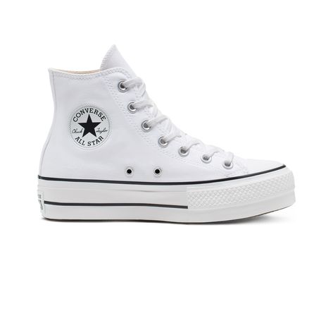 Canvas Platform Chuck Taylor All Star, Mode Converse, Platform Chucks, Converse Platform, Womens High Top Shoes, Chuck Taylor All Star Lift, Platform Converse, White Shoes Women, Cute Nike Shoes