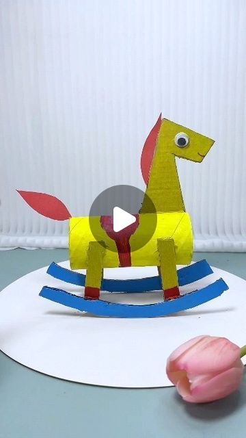 Best Of Waste Crafts Kids, Handmade Toys For Kids, Cardboard Animals, Recycled Toys, Clothes Pegs, Wooden Horse, Cardboard Art, Funny Toys, Paper Rolls