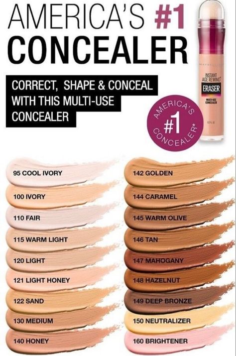 Maybe Kline Concealer, Maybelline Age Rewind Concealer Contour, How To Know Your Concealer Shade, Maybe Line Concealer, Maybelline Age Rewind Concealer Swatches, How To Find Your Concealer Shade, Age Rewind Concealer Swatches, Maybelline Concealer Shades, Maybelline Eraser Concealer