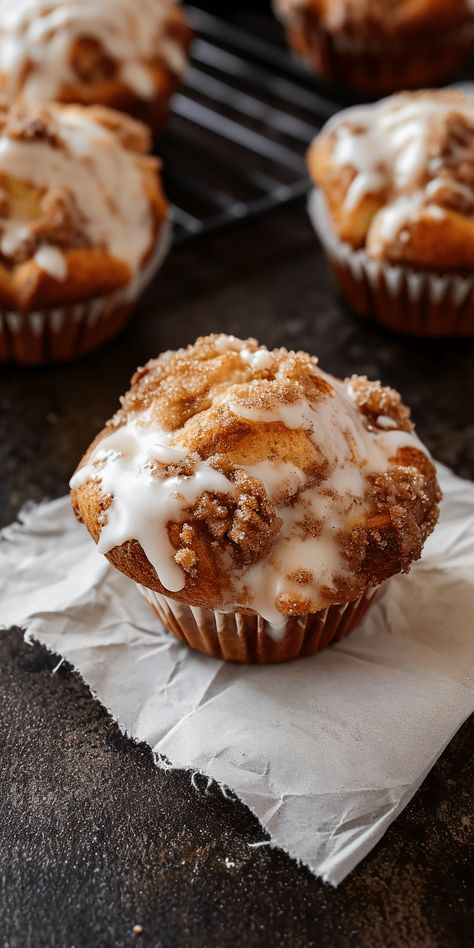 Cinnamon Roll Muffins [45 Minutes] - Chasety Bake For Breakfast, Cinnamon Bun Muffins, Cream Cheese Cinnamon Roll Frosting, Cinnamon Chip Muffin Recipe, Easy Sweet Breakfast Ideas, Types Of Muffins, Cinnamon Cream Cheese Muffins, Breakfast Baked Goods, Cinnamon Chip Muffins