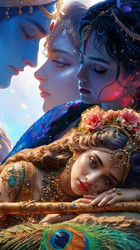 the divine love of radhe krishna✨❤️❤️ Radhe Krishna Love Hd Wallpaper, Radhakrishna Wallpaper, Radha Krishna Art Beautiful, Unique Radha Krishna Images, Hindu Tattoo, The Olsen Twins, राधा कृष्ण वॉलपेपर, Hd Wallpapers For Laptop, Krishna Gif