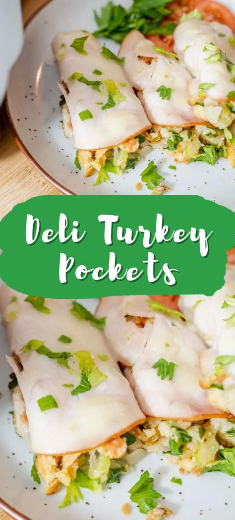 Keto Deli Turkey Recipes, Sliced Deli Turkey Recipes, Deli Turkey Meat Recipes, Leftover Deli Turkey Recipes, Turkey Pockets Deli Turkey, Sliced Turkey Breast Recipes, Deli Turkey Lunch Ideas, Turkey Lunch Meat Ideas, Deli Turkey Recipes Dinner