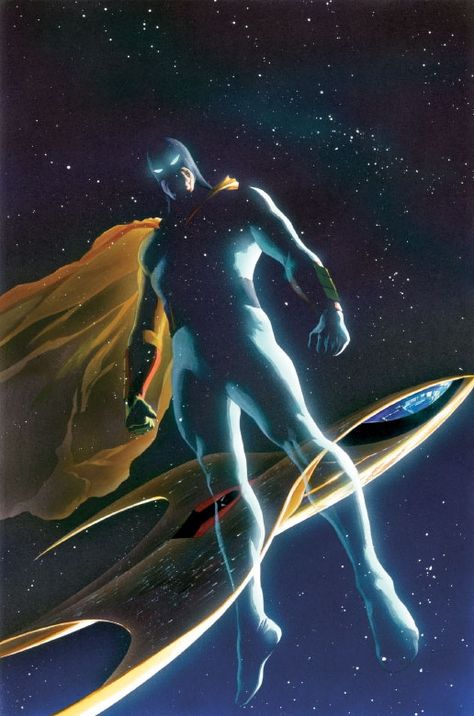 Space Ghost by Alex Ross Space Ghost, Pahlawan Marvel, Alex Ross, Arte Dc Comics, 80s Cartoons, Superhero Comics, American Comics, Comic Book Artists, Superhero Art