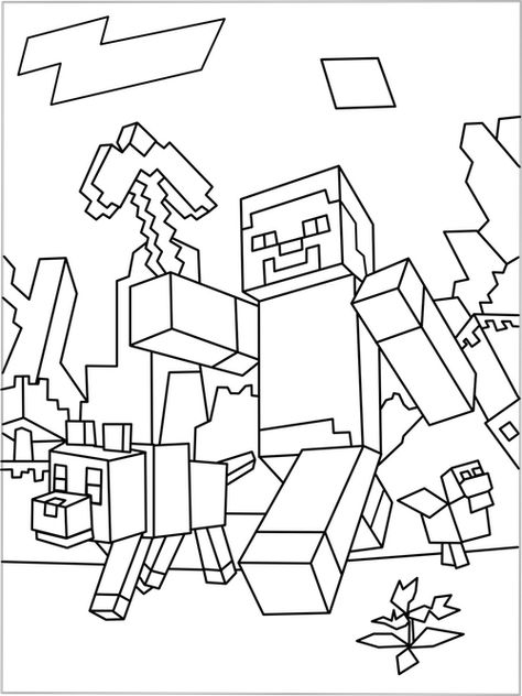 Minecraft Coloring Pages - Best Coloring Pages For Kids Minecraft Activities, Fargelegging For Barn, Minecraft Printables, Minecraft Coloring Pages, Monster Coloring Pages, Boy Coloring, Minecraft Characters, Minecraft Birthday Party, Minecraft Games