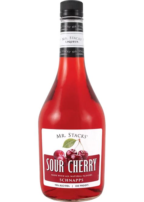 Mr Stacks Sour Cherry Schnapps | Total Wine & More Cherry Whip, Cherry Schnapps, Schnapps Drinks, Colorful Cocktails, Cream Liqueur, Lemon Lime Soda, Sour Cherry, Fresh Cherries, Total Wine