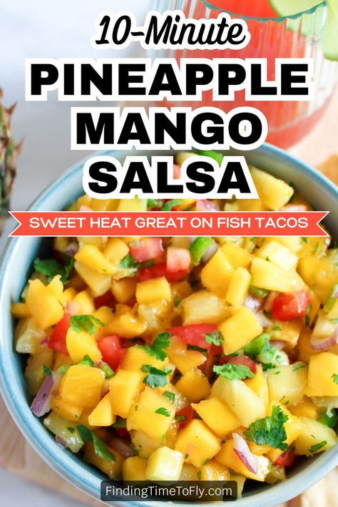 Mango Jalapeno Salsa, Mango Fish, Fresh Mango Salsa Recipe, Make Ahead Appetizer, Salsa Dips, Pineapple Mango Salsa, Mango Pineapple Salsa, Mango Sweet, Tacos Chicken