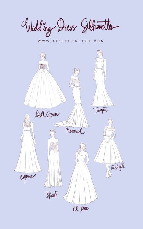 2019 Wedding Dress Trends #wedding #weddingdress #bride #brides #trends #fashion #fashionactivation Wedding Dress Shapes, Silhouette Fashion, Sukienki Maksi, Moda Medieval, Silhouette Mode, Baju Kahwin, Wedding Dress Types, Wedding Dress Silhouette, Wedding Silhouette