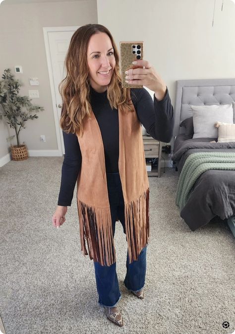 Fringe Clothing, Suede Fringe Vest, Fringe Vest, Rodeo Outfits, Fringe Sweater, Country Concerts, Country Concert, Suede Fringe, Shopping App