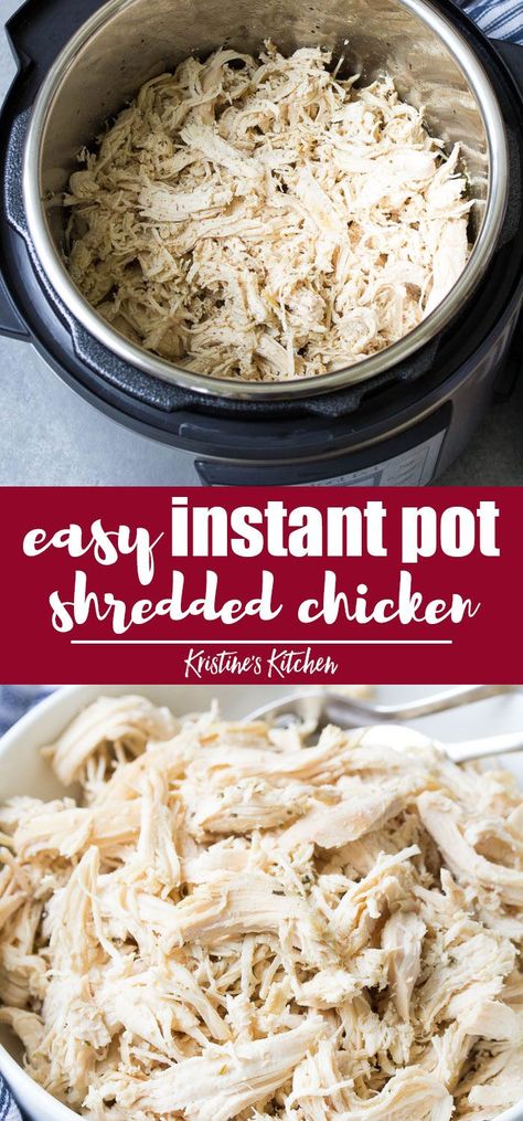 Instant Pot Shredded Chicken, Shredded Chicken Recipe, Shredded Chicken Crockpot, Easy Shredded Chicken, Chicken Tinga, Chicken Shredded, Make Shredded Chicken, Chicken Keto, Shredded Chicken Tacos