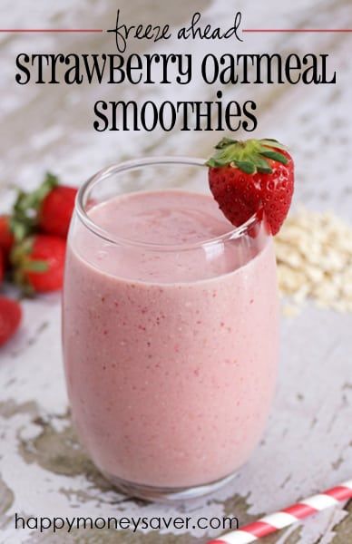 Strawberry And Oats Smoothie, Deflame Diet, Strawberry Oatmeal Smoothie, Oatmeal Shake, Strawberry Blueberry Smoothie, Smoothie Without Banana, Refreshing Smoothies, Banana Oatmeal Smoothie, Oat Meal