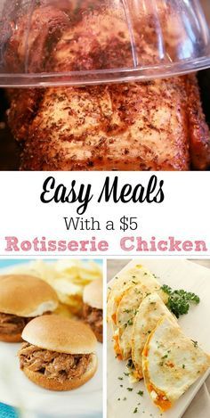 Skip the carry-out and save money with a rotisserie chicken. You can make these Make With Rotisserie Chicken, Tartiflette Recipe, Budget Family Meals, Meals To Make, Cheap Easy Meals, Simple Meals, Cheap Healthy Meals, Cooking For A Crowd, Rotisserie Chicken Recipes