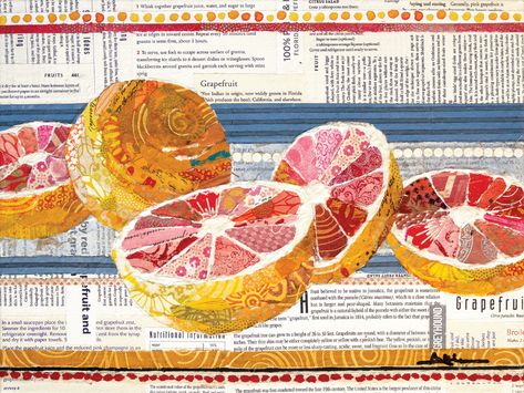 Fruit Collage Art, Fruit Collage, Paper Flowers Wall Decor, Advanced Higher Art, Food Collage, Paper Flowers Wall, Textiles Sketchbook, Paper Collages, Flowers Wall Decor