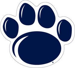 Paw Print Image, Penn State Logo, State Crafts, Color Me Mine, Lion Paw, Penn State University, Sport Craft, Lion Pride, Wood Burning Patterns