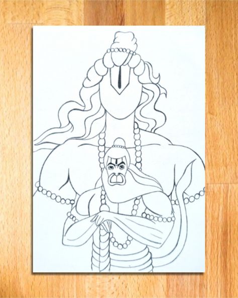 How to draw Lord Hanuman and Shri Ram step by step | Easy Ram Hanuman sketch || lord hanuman drawing, how to draw lord hanuman, how to draw ram hanuman, shri ram and hanuman pencil drawing, easy drawing of lord hanuman, lord hanuman line art, lord hanuman drawing ideas, art videos, drawing of god, hindu god drawing, pencil drawing for beginners, simple drawing, line arts, drawing tutorial, vivek art academy. God Drawing Hanuman, Shri Ram Painting Easy, Ram Hanuman Drawing Easy, Hanuman And Ram Drawing, Shri Ram Art Sketch, Ram Simple Drawing, Ram Doodle Art, Ram Ji Sketch Pencil Easy, Hanuman Ji Mandala Art Easy