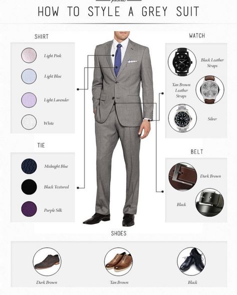 How To Style A Suit, Dressing Sense For Men, Mens Dress Attire, Suit With Suspenders, Grey Pants Outfit, Grey Suit Men, Light Grey Suits, Men's Business Suits, Mens Fashion Work