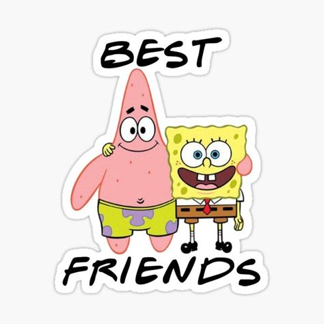 Best Friend Stickers Printable, Spongebob And Patrick Best Friends, Best Friends Stickers, Stickers For Friends, Best Friend Stickers, Friend Stickers, Friends Stickers, Matching Stickers, Spongebob And Patrick