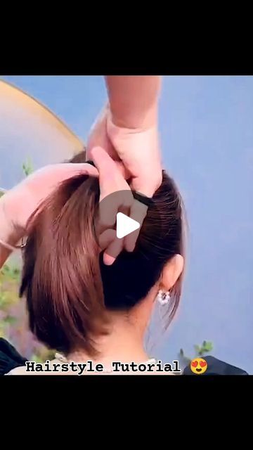 Hairstyle Tutorial on Instagram: "Hairstyle Tutorial 😍

#hairstyles #hairtutorial #hairstyle #viralvideos #fypシ❤️💞❤️ #hairideas" Single Hair Tie Hairstyles, Bun Up Hairstyles, No Curl Hairstyles, Hair Bun Maker Tutorial, Put Hair Up With Clip, Easy Quick Ponytail Hairstyles, No Breakage Hairstyles, Medium Hairstyle Women Ideas, Pull Up Hairstyles