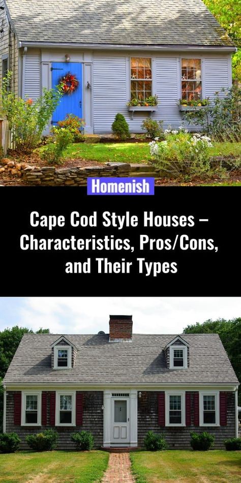 One of the most beloved home architectural designs in the US is the Cape Cod style house. You may have seen hundreds of Cape Cod homes dotted around seaside towns of New England and Massachusetts. Cape Cod Architecture Home, Cap Cod Home Exterior, Cape Cod Moulding, 1920s Cape Cod House, Cape Cod House Exterior Cedar Shakes, Remodeled Cape Cod Homes, Cape Cod House Design, 1800s Cape Cod House, Stucco Cape Cod Exterior