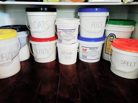 Food Grade Buckets, Bulk Food, Storage Buckets, Preserving Food, Back To Basics, Good Grades, Buckets, Lentils, Free Food