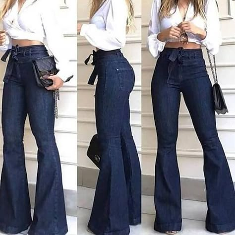 Fabric:Faux Denim,Denim; Gender:Women's; Style:Fashion; Elasticity:Micro-elastic; Occasion:Weekend,Work,Casual; Fit Type:Regular Fit; Function:Comfort; Waistline:Mid Waist; Pattern:Solid Color; Design:Wide Leg; Special Size:Normal; Pants Type:Flared Pants,Bell Bottom,Jeans,Wide Leg,Flare,Pants Trousers; Front page:FF; Listing Date:07/10/2023; Production mode:External procurement; Hips:; Length:; Waist:; Fit US Size:null; Fit UK Size:null; Fit EU Size:null; Pants Length:Full Length High Waisted Bell Bottom Jeans, Wide Leg Pants Jeans, Womens Boyfriend Jeans, High Waist Wide Leg Jeans, Summer Pants Women, Womens Fashion Jeans, Moda Jeans, Outfits Women, Zambia