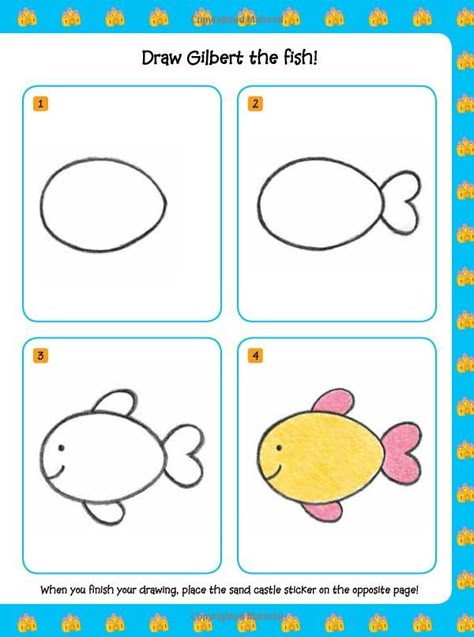 Favorite Pets: A step-by-step drawing and story book for preschoolers (Watch Me Draw): J… | Fish drawing for kids, Art drawings for kids, Drawing tutorials for kids Fish Drawing For Kids, Easy Fish Drawing, Kindergarten Drawing, Toddler Drawing, Easy Animal Drawings, Drawing Lessons For Kids, Drawing Tutorials For Kids, Easy Drawings For Kids, Fish Drawings