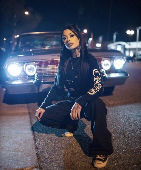 •The Baby Daddy• - Intro - Wattpad Chola Fits, Chola Outfit, Chicana Style Outfits, Chicana Aesthetic, Estilo Gangster, Estilo Chola, Chica Chola, Gangsta Girl Style, Chola Girl