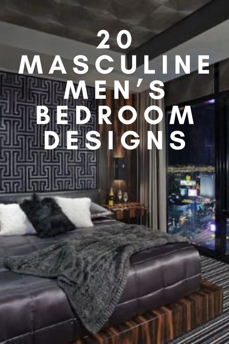 Bachelor Bedroom Ideas Masculine, Manly Bedroom Decor, Bachelor's Bedroom Ideas, Men's Bedroom Design Masculine, Modern Single Bedroom Design, Bedroom Idea For Men, Men Master Bedrooms Decor, Mens Bedroom Accessories, Single Male Bedroom Ideas