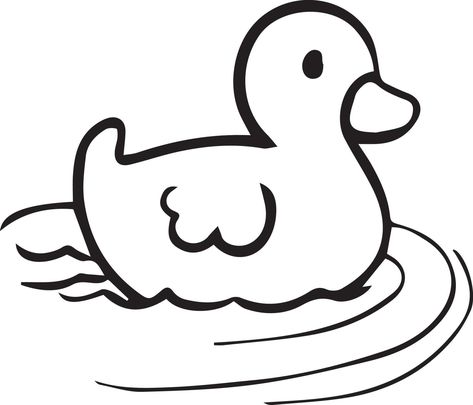 duck coloring page cute cartoon drawing illustration free download Duck Coloring Pages Free Printable, Duck Drawing For Kids, Cute Duck Drawing, Duck Outline, Duck Coloring Pages, Line Drawing Images, Duck Drawing, Duck Pictures, Writing Centers