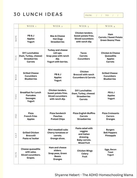 Summer Food Schedule For Kids, Summer Lunch Schedule For Kids, Summer Eating Schedule For Kids, Kids Lunch Menu Ideas, Preschool Lunch Menu Day Care, Summer Lunch Menu For Kids, Babysitting Lunch Ideas, Kids Summer Lunch Meal Plan, Homeschool Meal Planning