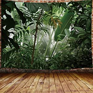 Aesthetic Banana, Banana Palm Tree, Bedroom Tropical, Tapestry Aesthetic, Blanket On Wall, Small Tapestry, Hanging Bedroom, Banana Palm, Tree Tapestry